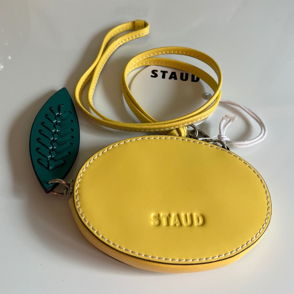 2022 STAUD Lemon Coin Pouch NWT